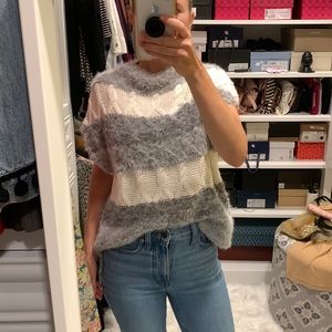 Melrose & Market | Grey & White Sweater | Size XS
